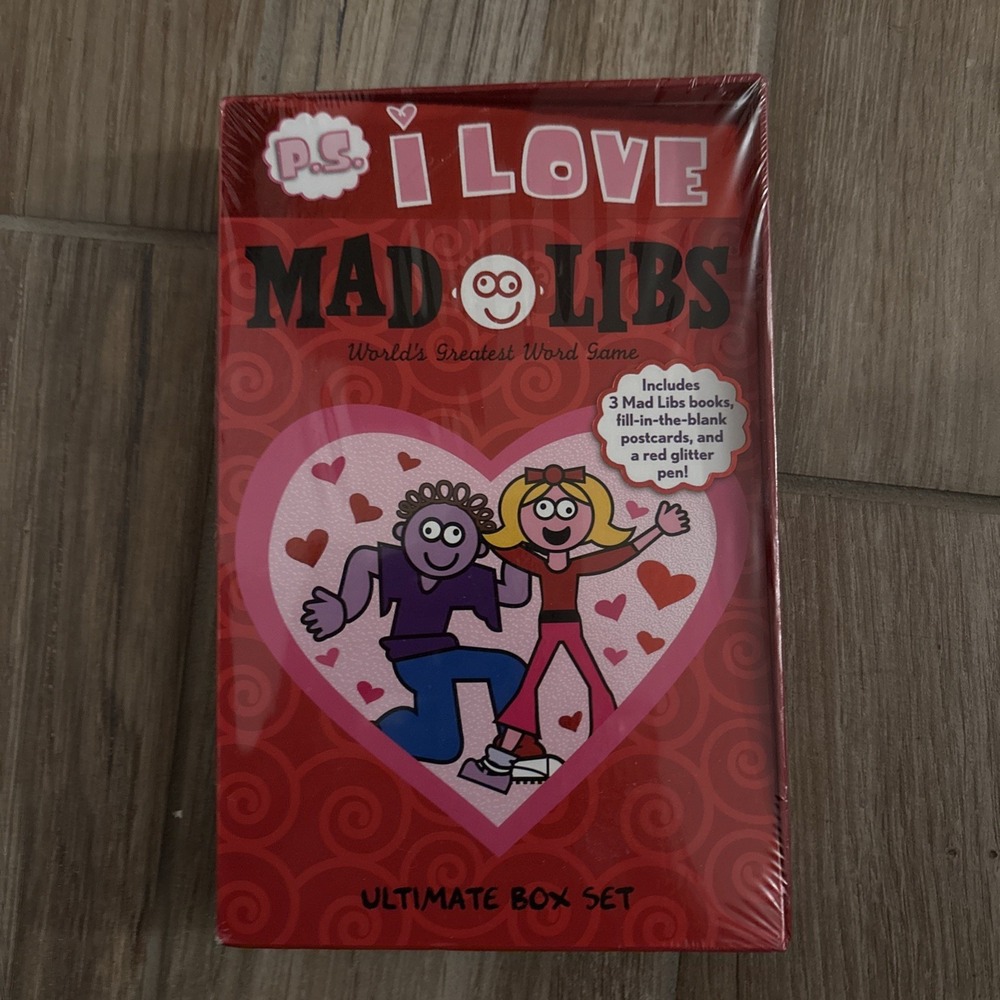 P.S. I LOVE MAD LIBS Boxed Sets (3 Books Postcards + Extras) Lot of 5 NEW/SEALED